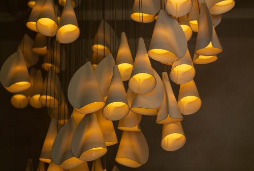 Photo fabric chandelier