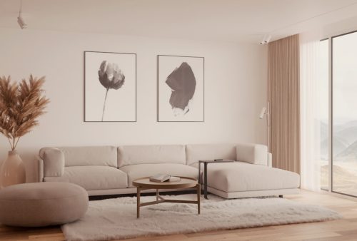 Photo minimalist living room table lamp