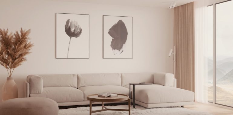 Photo minimalist living room table lamp