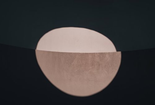 Photo alabaster disk sconce
